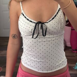 Polka Dot Spaghetti Strap Top
